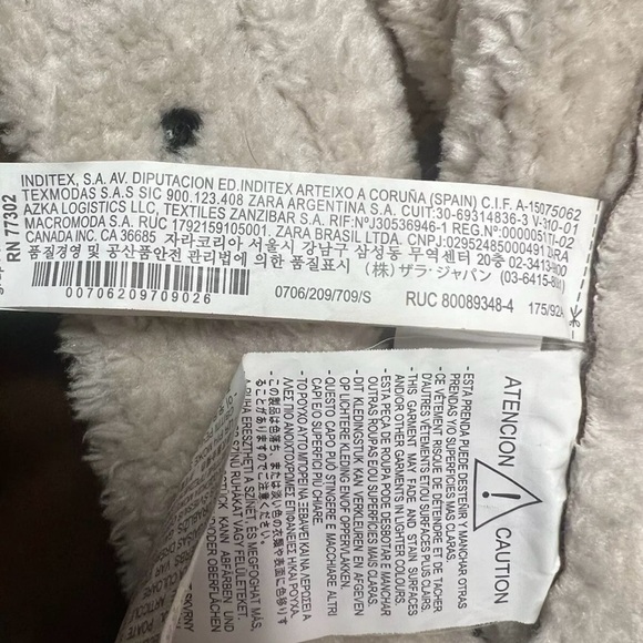 Zara Brown Faux Shearling Jacket Size Small. Oversized. - Picture 5 of 5